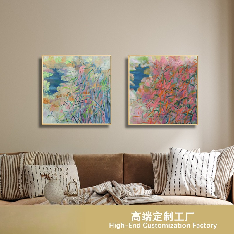 High-class living room decorat - Abstract Oil Painting recension och pris