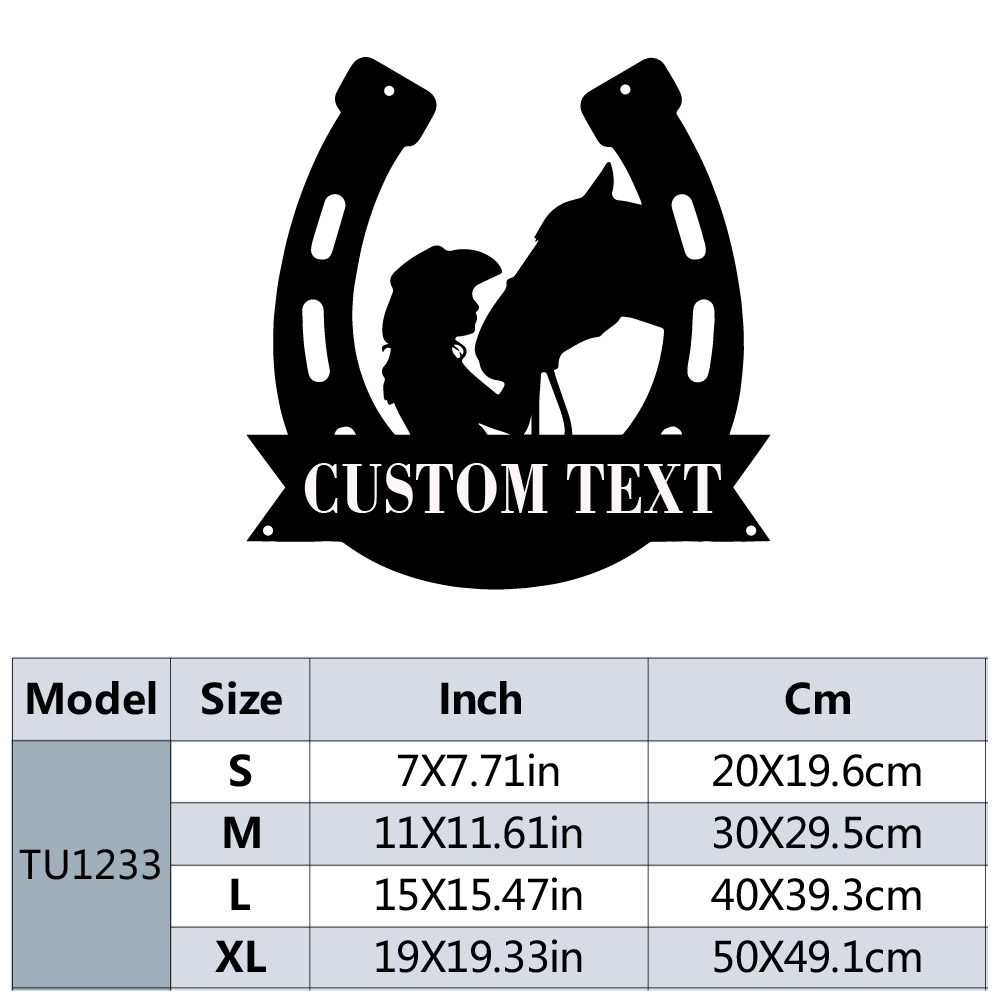 1pc Fashion Customized Horsesh - Home Decor Design recension och pris