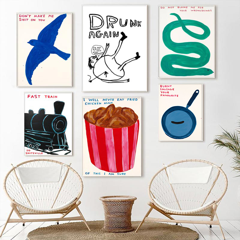 David Shrigley Posters Humorou - Home Decor Vietnam recension och pris