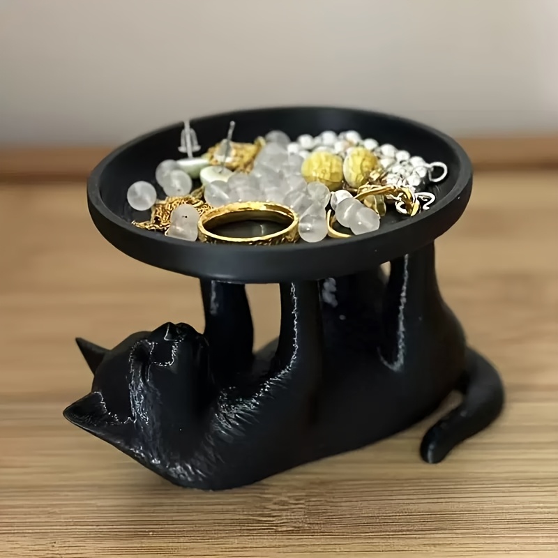 Cute Black Cat Jewelry Tray Re - Vanity Home Decor recension och pris