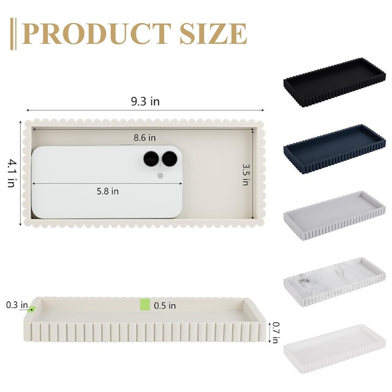 Silicone Fluted Edge Storage T - Vanity Home Decor recension och pris