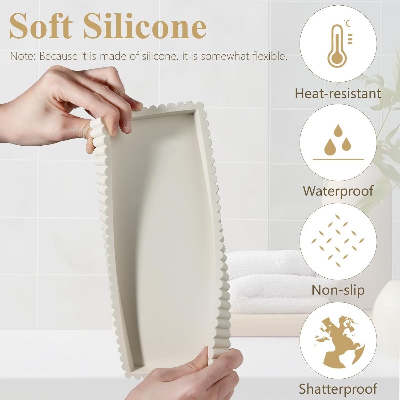 Silicone Fluted Edge Storage T - Vanity Home Decor recension och pris