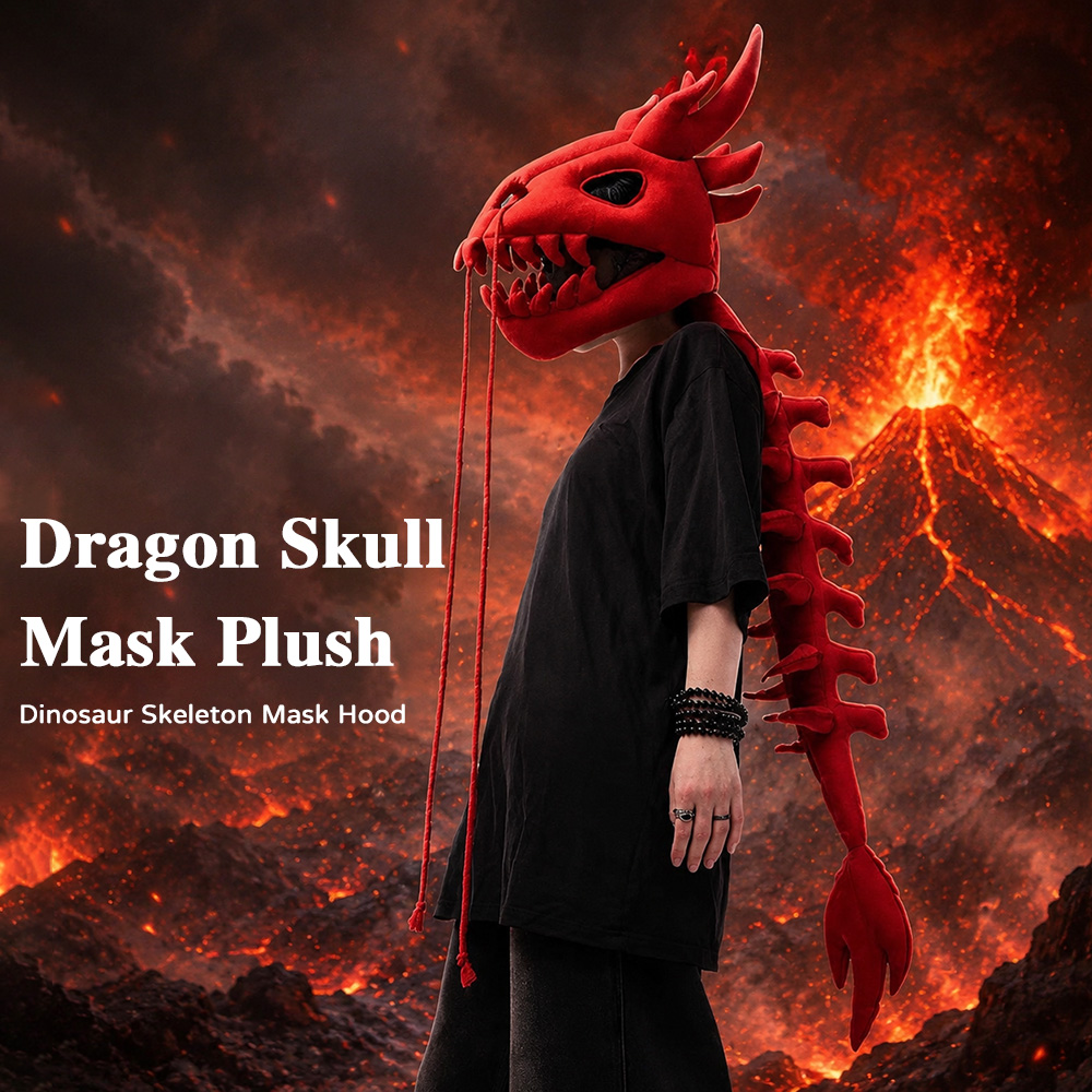 Dragon Skull Spine Plush Hood  - Home Decor Design recension och pris