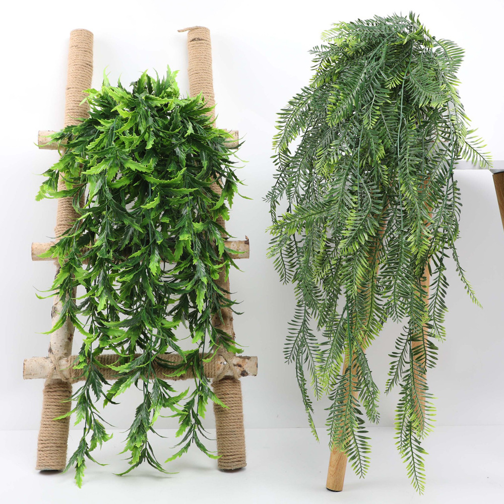 80CM Artificial Hanging Flower - Rattan Plant Basket recension och pris