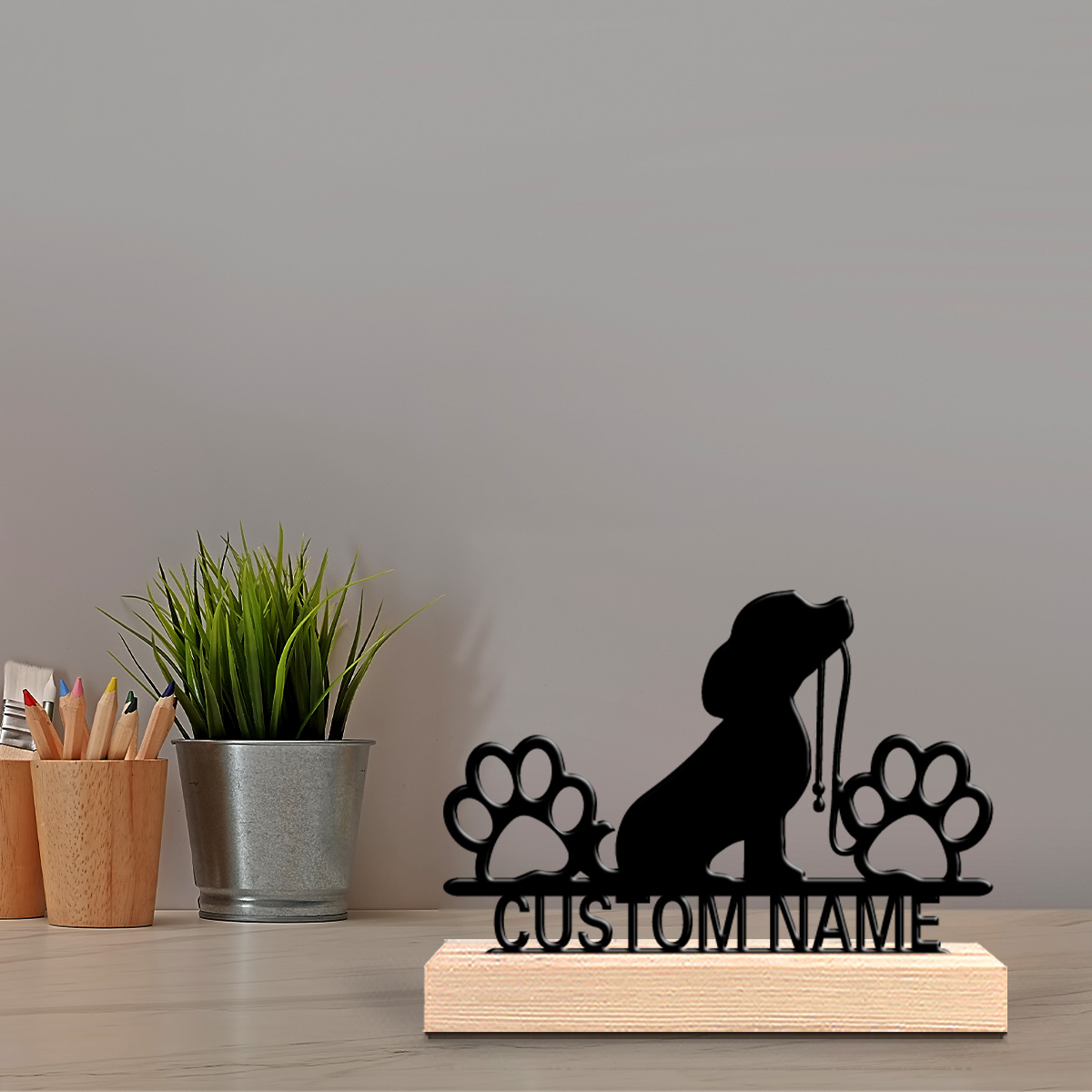 1pc Creative dog foottprin tPe - Home Decor Statue recension och pris