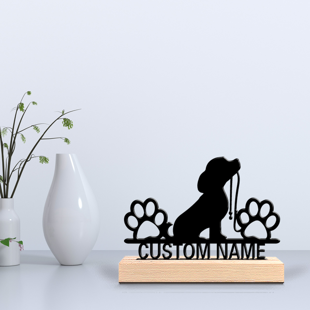 1pc Creative dog foottprin tPe - Home Decor Statue recension och pris