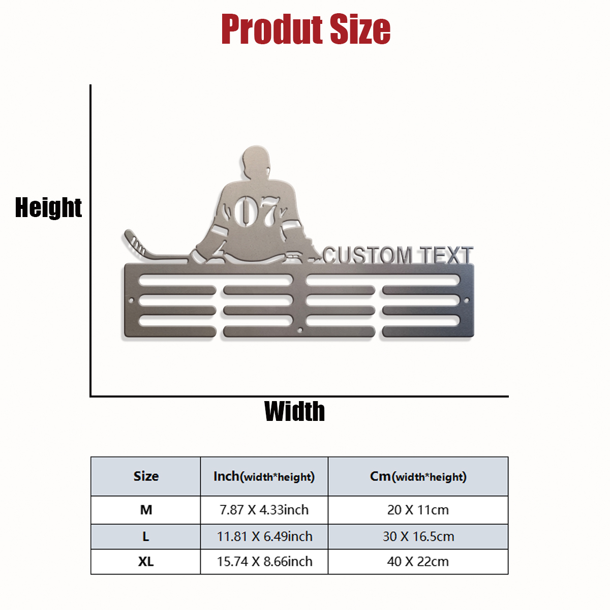 1pc Custom ice hockey metal me - Home Decor For Wedding recension och pris