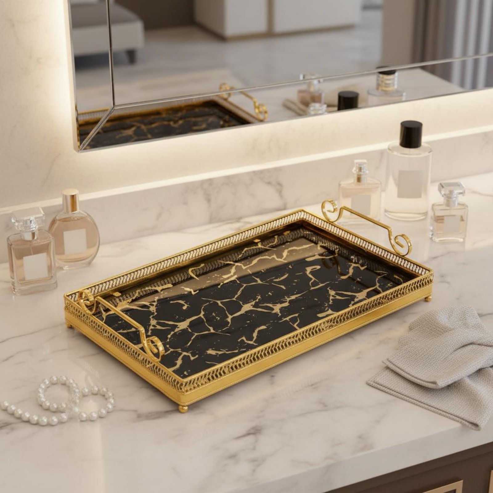 Decorative Mirror Tray Nordic  - Vanity Home Decor recension och pris