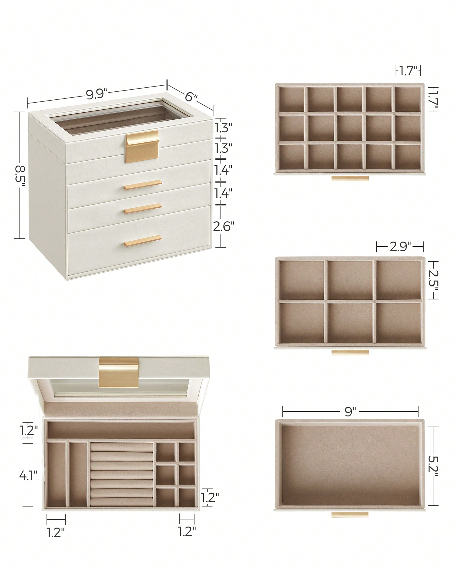 4-Layer Jewelry Organizer with - Vanity Home Decor recension och pris