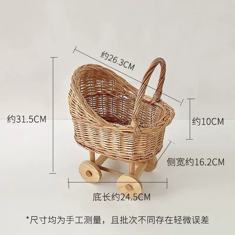 Handwoven Wicker Bassinet Stro - Rattan Plant Basket recension och pris