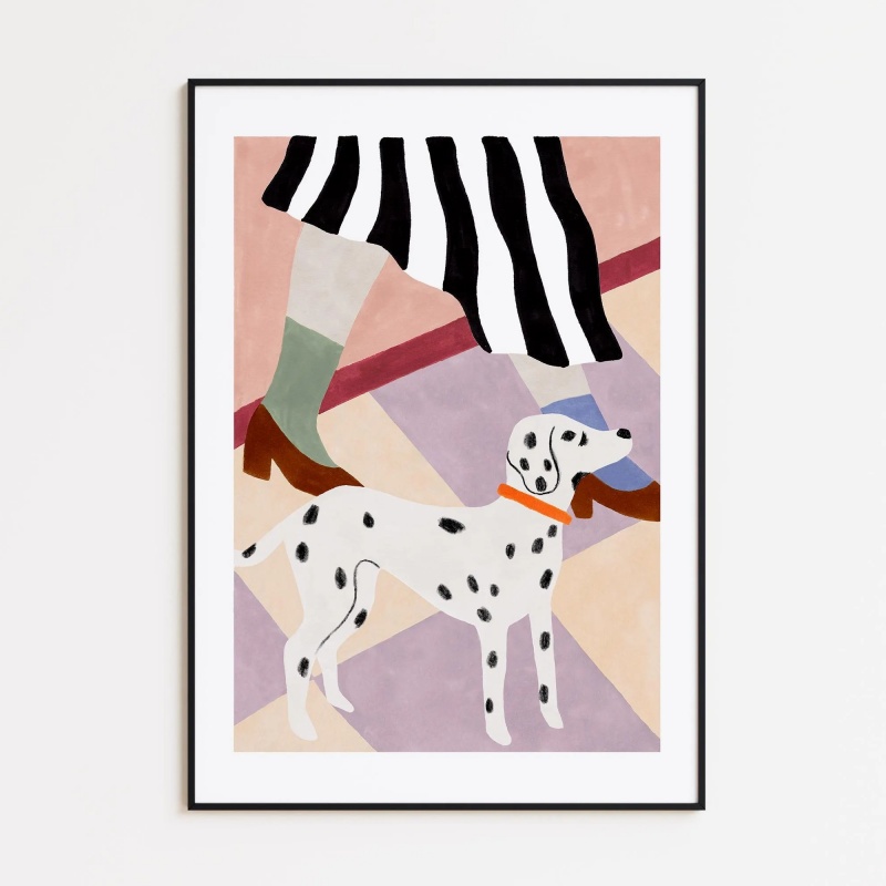 Whimsical Dog Art Print Wall C - Home Decor Vietnam recension och pris