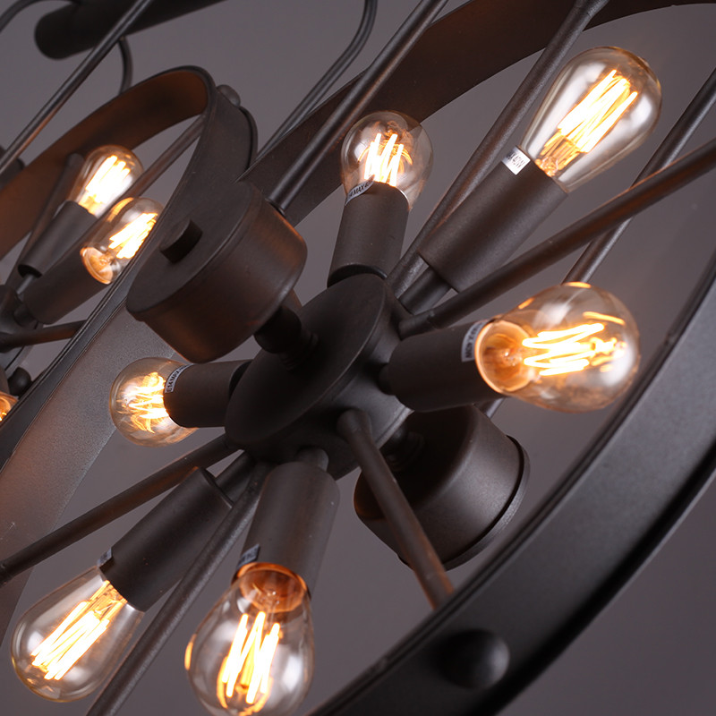 Retro Vintage Wheel chandelier - Home Decor On Wheels recension och pris