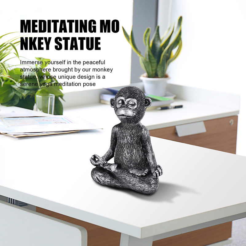 Meditating Monkey Statue Resin - Home Decor Statue recension och pris