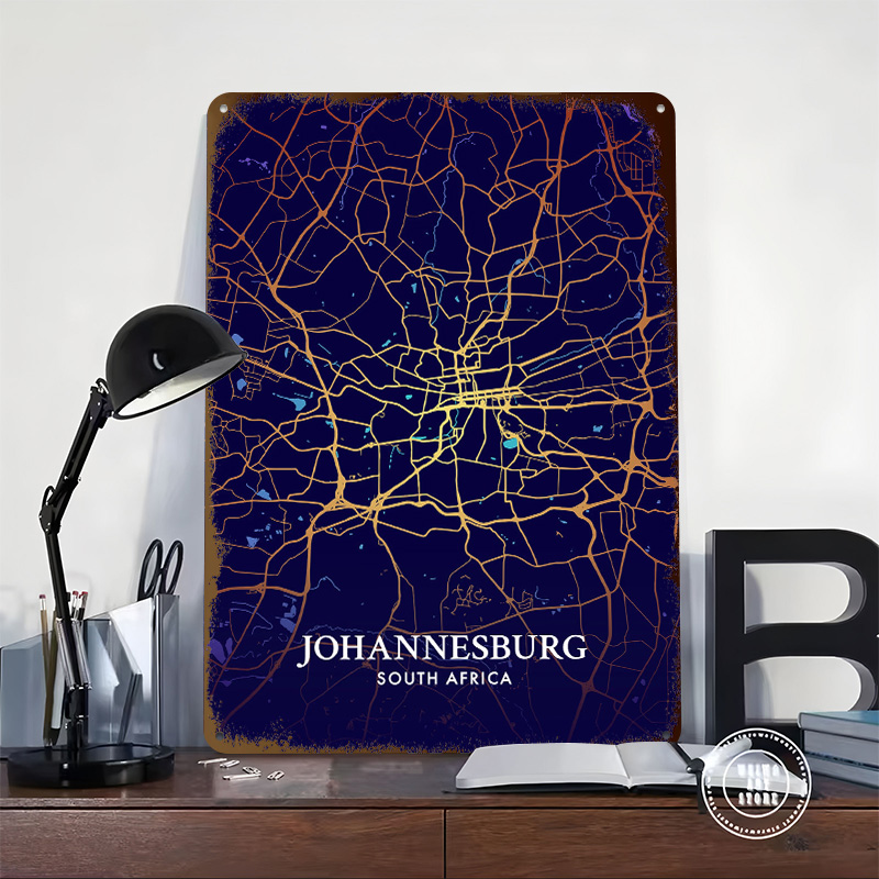Johannesburg City Map Poster C - Home Decor Johannesburg recension och pris