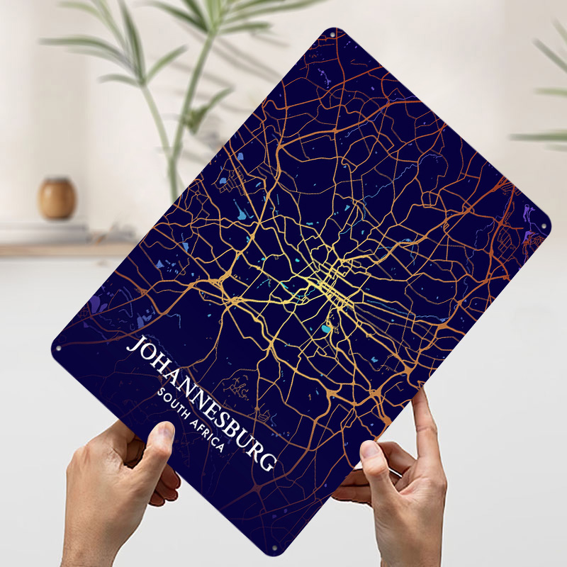 Johannesburg City Map Poster C - Home Decor Johannesburg recension och pris