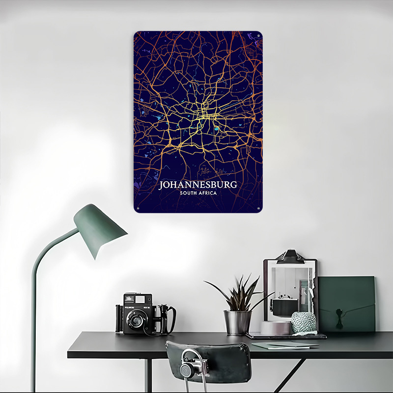 Johannesburg City Map Poster C - Home Decor Johannesburg recension och pris